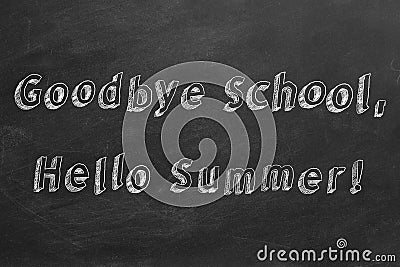 Goodbye School, Hello Summer Stock Photo