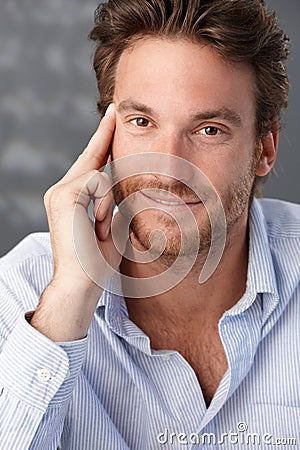 Goodlooking confident male portrait Stock Photo