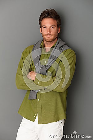 Goodlooking man standing Stock Photo