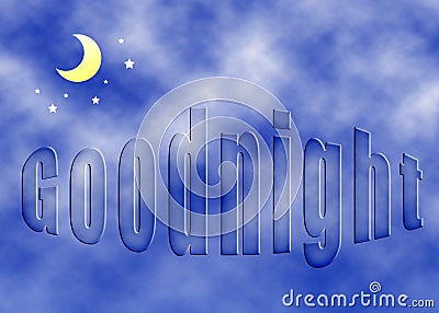 Goodnight Concept Stock Photo