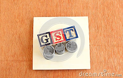 Goods and Services Tax (GST) Concept Stock Photo