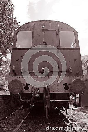 Goods Train Engine Stock Photo