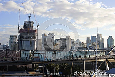 Goodwill Bridge, Brisbane Editorial Stock Photo