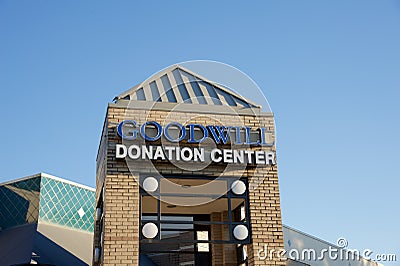 Goodwill Donation Center Store Sign Editorial Stock Photo