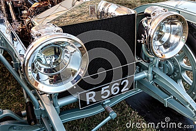 GOODWOOD, WEST SUSSEX/UK - SEPTEMBER 14 :Close-up of lights on a Editorial Stock Photo