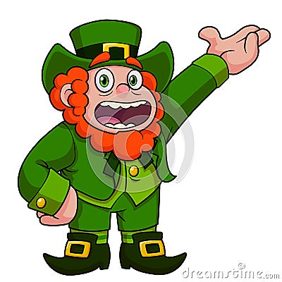 Goofy Big Mouth Leprechaun Stock Photo