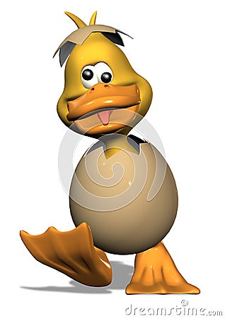 Goofy Duckling Stock Photo