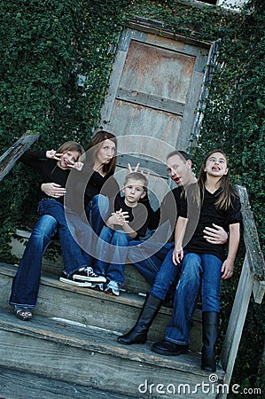 Goofy Family Portrait Stock Photo