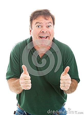 Goofy Thumbs Up Guy Stock Photo