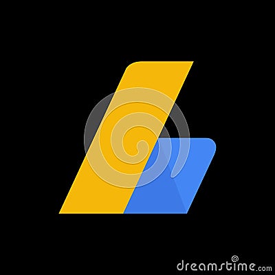 Google adsense symbol logo with black background Editorial Stock Photo