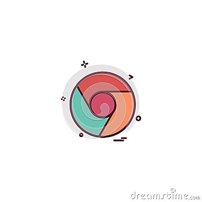 Google chrome icon design vector Vector Illustration