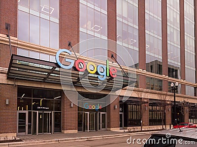 Google Corporate Campus in Fulton Market Editorial Stock Photo