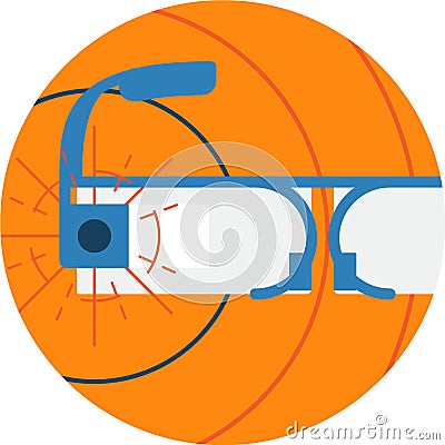 Google Glass Abstract Icon Illustration. Stock Photo