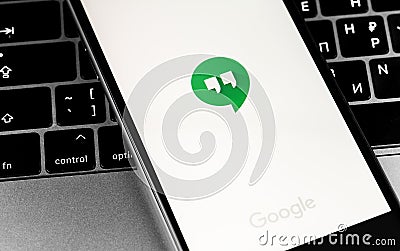 Google Hangouts app Editorial Stock Photo