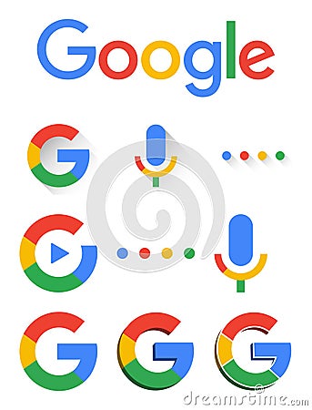 Google new logo 2015 Editorial Stock Photo