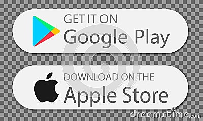 Google pay and App store app pay Vector Illustration