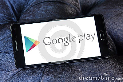Google play logo Editorial Stock Photo