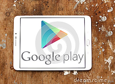 Google play logo Editorial Stock Photo