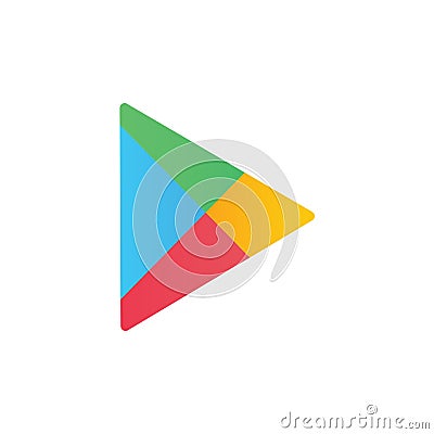 Google play logo editorial illustrative on white background Editorial Stock Photo