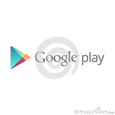 Google Play logo editorial vector Vector Illustration