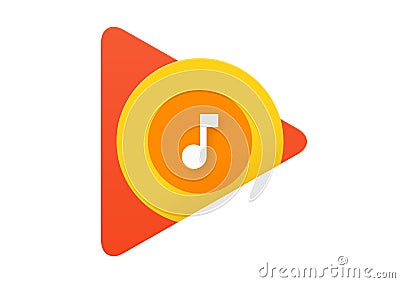 Google Play Music Logo Editorial Stock Photo