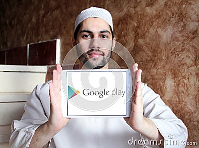 Google play store logo Editorial Stock Photo