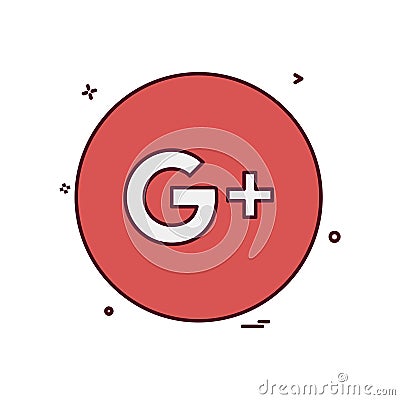 Google plus icon design vector Vector Illustration