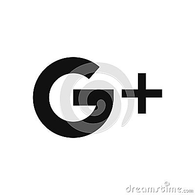 Google plus icon vector. Simple Google plus sign in modern design style for web site and mobile app. EPS10 Vector Illustration