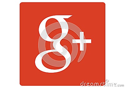 Google Plus + Social Media Logo Editorial Stock Photo