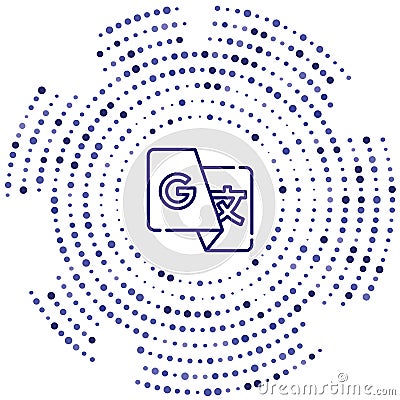 google vector icon. google editable stroke. google linear symbol for use on web and mobile apps, logo, print media. Thin line Vector Illustration