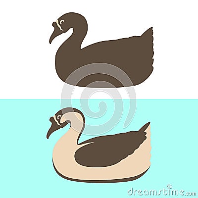 Goose vector illustration style flat Vector Illustration