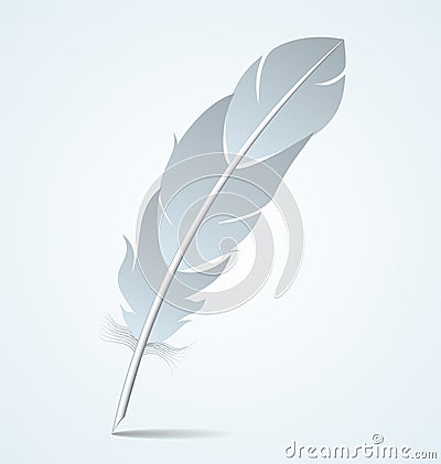 Goose writing quill Vector Illustration