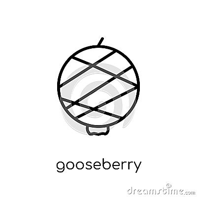 Gooseberry icon from Fruit and vegetables collection. Vector Illustration