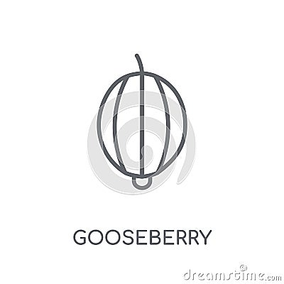 Gooseberry linear icon. Modern outline Gooseberry logo concept o Vector Illustration