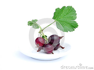 Gooseberry on a white background Stock Photo