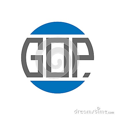 GOP letter logo design on white background. GOP creative initials circle logo concept. GOP letter design Vector Illustration