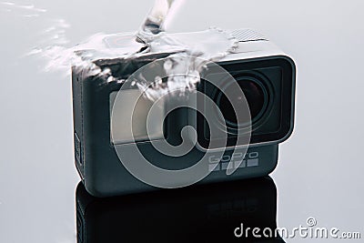 GoPro HERO 5 action camera under water Editorial Stock Photo