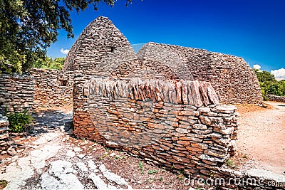 Gordes, France. Borie, a traditional dry-stone hut found in the Provence region Stock Photo