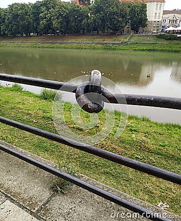 Gordian Knot. Mini sculpture from Uzhgorod Stock Photo