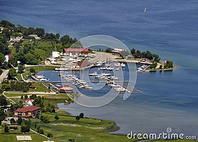 Gore Bay Marina Stock Photo