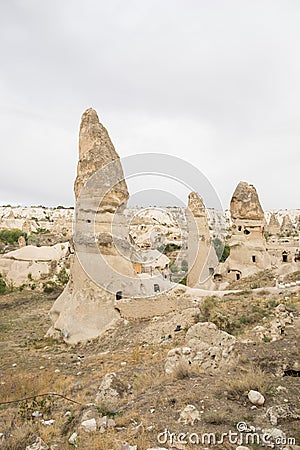 Goreme cave city Stock Photo