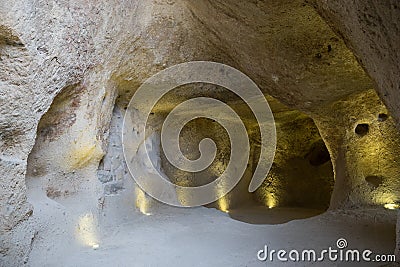 Goreme cave city Stock Photo