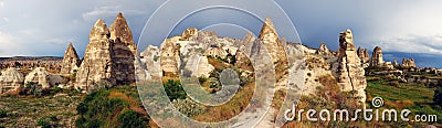 Goreme panorama in Turkey Stock Photo