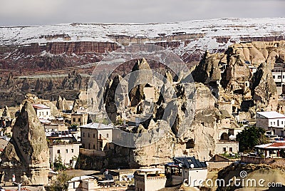 Goreme village in Turkey Stock Photo