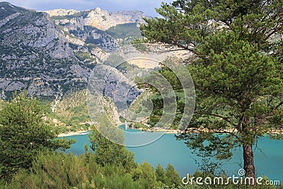 gorge du verdon, View on the rocks of the Gorge du Verdon in Provence, France Stock Photo