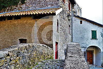 Gorge of nesso on lake como in italy Stock Photo