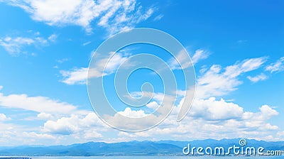 Gorgeous Backdrop Of A Clear Blue Sky Stock Photo