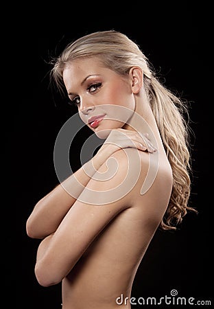 Gorgeous blonde babe Stock Photo