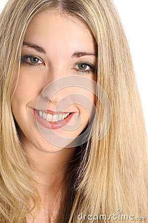 Gorgeous blonde headshot Stock Photo