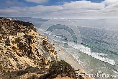 Gorgeous clear view of Torrey Pines Natural State Reserve in San Diego, California Stock Photo